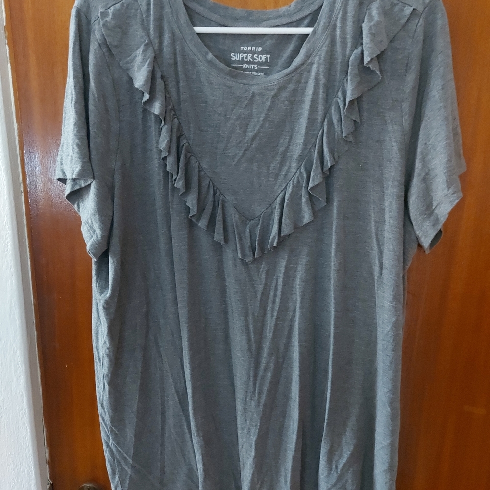 Ruffle detail shirt